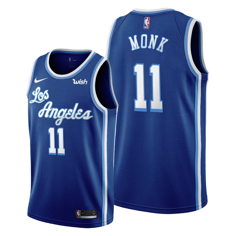 Men's Los Angeles Lakers Malik Monk #11 NBA 2021 Trade Classic Edition Blue Basketball Jersey FSY0383ZH